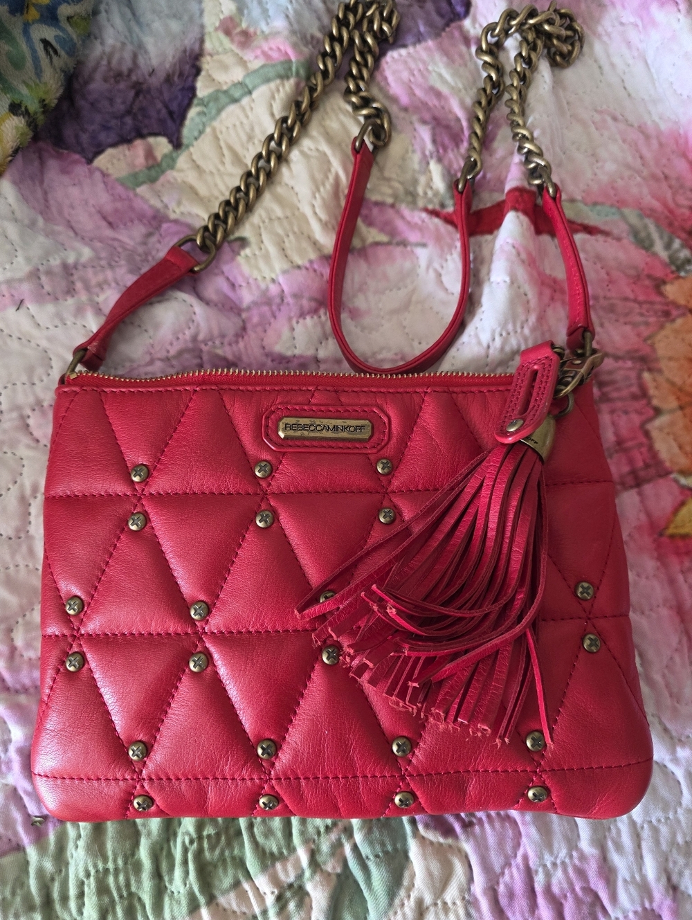 Rebecca Minkoff Pink Quilted Crossbody Bag